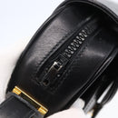 GUCCI Shoulder Bag Leather Black Gold Auth BA7977-14