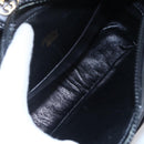 GUCCI Shoulder Bag Leather Black Gold Auth BA7977-17