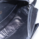 GUCCI Shoulder Bag Leather Black Gold Auth BA7977-18