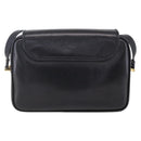 GUCCI Shoulder Bag Leather Black Gold Auth BA7977-3