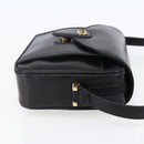 GUCCI Shoulder Bag Leather Black Gold Auth BA7977-5