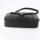 GUCCI Shoulder Bag Leather Black Gold Auth BA7977-9