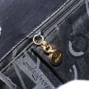 Salvatore Ferragamo Gancini Chain Shoulder Bag Leather Black Gold Auth BA7978-19