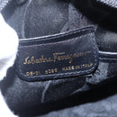 Salvatore Ferragamo Vala Shoulder Bag Leather Black Gold Auth BA7980-12