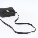 Salvatore Ferragamo Vala Shoulder Bag Leather Black Gold Auth BA7980-7