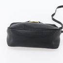 Salvatore Ferragamo Vala Shoulder Bag Leather Black Gold Auth BA7980-5