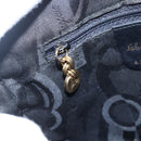 Salvatore Ferragamo Vala Shoulder Bag Leather Navy Gold Auth BA7981-18