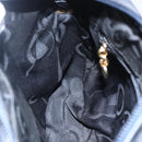 Salvatore Ferragamo Vala Shoulder Bag Leather Navy Gold Auth BA7981-20