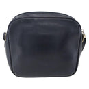 Salvatore Ferragamo Vala Shoulder Bag Leather Navy Gold Auth BA7981-2