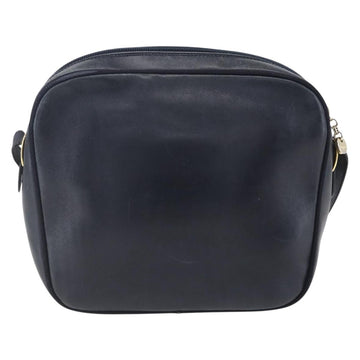 Salvatore Ferragamo Vala Shoulder Bag Leather Navy Gold Auth BA7981 - 0