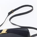 Salvatore Ferragamo Vala Shoulder Bag Leather Navy Gold Auth BA7981-8