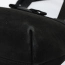 Salvatore Ferragamo Vala Hand Bag Suede Black Gold Auth BA7982-9