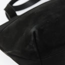 Salvatore Ferragamo Vala Hand Bag Suede Black Gold Auth BA7982-16