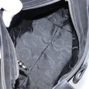 Salvatore Ferragamo Vala Hand Bag Suede Black Gold Auth BA7982-11