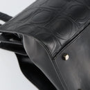 Salvatore Ferragamo Gancini Tote Bag Leather Black Silver Auth BA7983-14