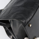 Salvatore Ferragamo Gancini Tote Bag Leather Black Silver Auth BA7983-16