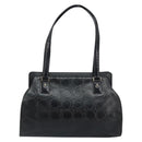 Salvatore Ferragamo Gancini Tote Bag Leather Black Silver Auth BA7983-13