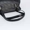 Salvatore Ferragamo Gancini Tote Bag Leather Black Silver Auth BA7983-7