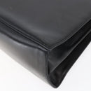 Salvatore Ferragamo Gancini Hand Bag Leather 2way Black Gold Auth BA7984-14
