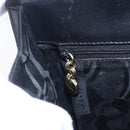Salvatore Ferragamo Gancini Hand Bag Leather 2way Black Gold Auth BA7984-17