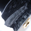 Salvatore Ferragamo Gancini Hand Bag Leather 2way Black Gold Auth BA7984-22