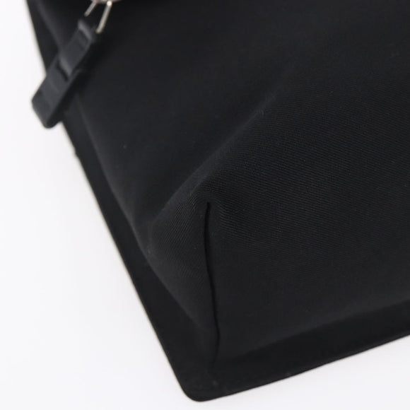 Salvatore Ferragamo Vala Shoulder Bag Canvas Black Silver Auth BA7986