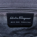 Salvatore Ferragamo Vala Shoulder Bag Canvas Black Silver Auth BA7986-11