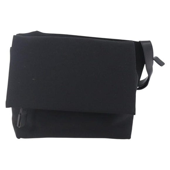 Salvatore Ferragamo Vala Shoulder Bag Canvas Black Silver Auth BA7986