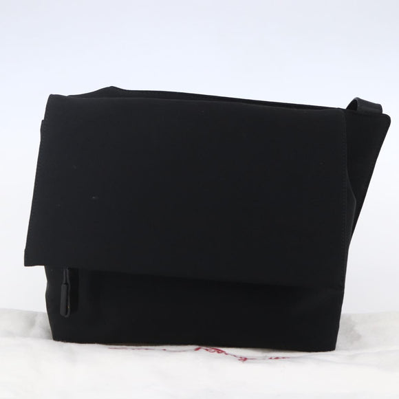 Salvatore Ferragamo Vala Shoulder Bag Canvas Black Silver Auth BA7986