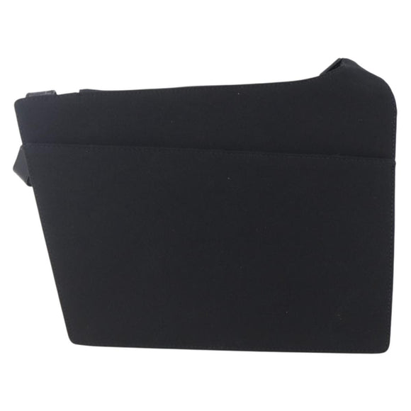 Salvatore Ferragamo Vala Shoulder Bag Canvas Black Silver Auth BA7986