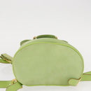 Salvatore Ferragamo Backpack Suede Green Gold Auth BA7987-5