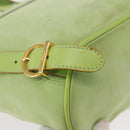 Salvatore Ferragamo Backpack Suede Green Gold Auth BA7987-18