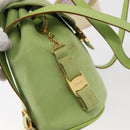 Salvatore Ferragamo Backpack Suede Green Gold Auth BA7987-19