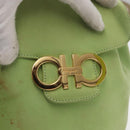 Salvatore Ferragamo Backpack Suede Green Gold Auth BA7987-20