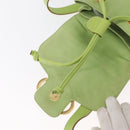 Salvatore Ferragamo Backpack Suede Green Gold Auth BA7987-10