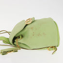 Salvatore Ferragamo Backpack Suede Green Gold Auth BA7987-4