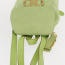 Salvatore Ferragamo Backpack Suede Green Gold Auth BA7987-6