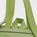 Salvatore Ferragamo Backpack Suede Green Gold Auth BA7987-14