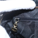 Salvatore Ferragamo Gancini Shoulder Bag Suede Black Gold Auth BA7988-17