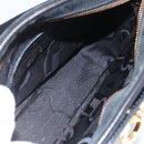 Salvatore Ferragamo Gancini Shoulder Bag Suede Black Gold Auth BA7988-11