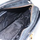 Salvatore Ferragamo Gancini Shoulder Bag Suede Black Gold Auth BA7988-18