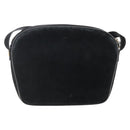 Salvatore Ferragamo Gancini Shoulder Bag Suede Black Gold Auth BA7988-2