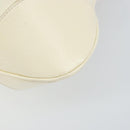 Salvatore Ferragamo Gancini Tote Bag Leather Silver White Auth BA7989-15