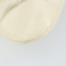 Salvatore Ferragamo Gancini Tote Bag Leather Silver White Auth BA7989-18