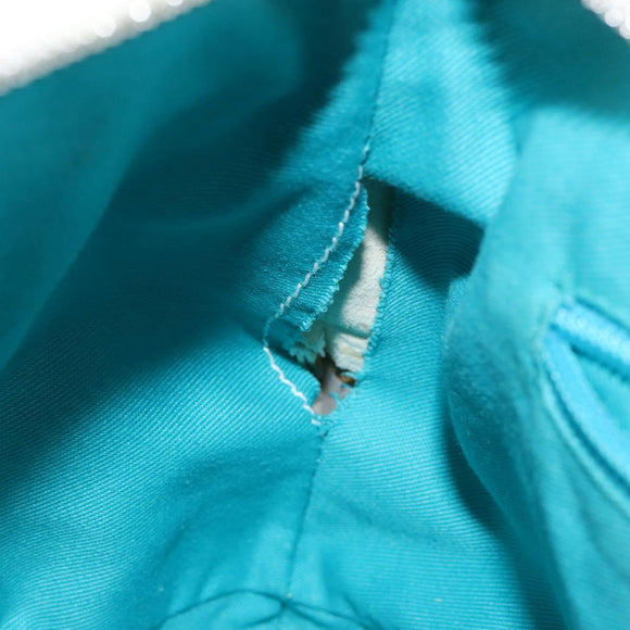 Salvatore Ferragamo Gancini Tote Bag Leather Silver White Auth BA7989