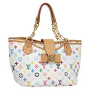 LOUIS VUITTON Monogram Multicolor Annie GM Tote Bag White M40303 LV Auth BA798M-1