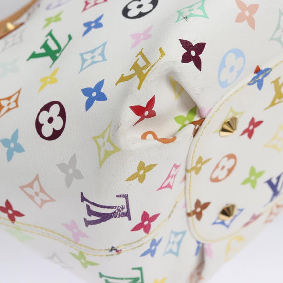 LOUIS VUITTON Monogram Multicolor Annie GM Tote Bag White M40303 LV Auth BA798M