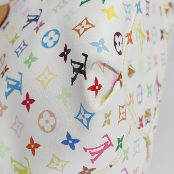 LOUIS VUITTON Monogram Multicolor Annie GM Tote Bag White M40303 LV Auth BA798M