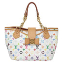 LOUIS VUITTON Monogram Multicolor Annie GM Tote Bag White M40303 LV Auth BA798M-2