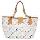LOUIS VUITTON Monogram Multicolor Annie GM Tote Bag White M40303 LV Auth BA798M-2